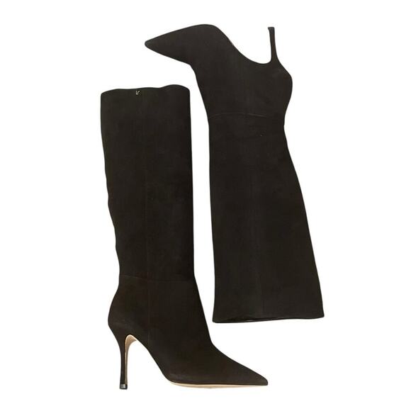 Larroudé Closed Pointed Toe Comfort Kate Boot In Black Suede Leather Size 9 NWOB - Picture 10 of 12